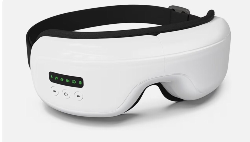 Eye Massager Mask Heated with Music – Migraine & Eyestrain Relief